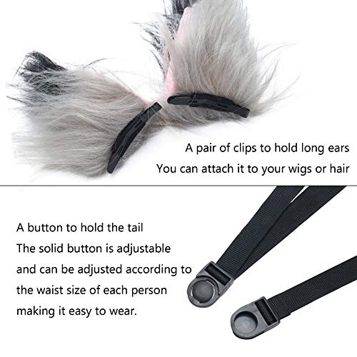 Plush Tail and Ears Faux Fur Animal Fox Wolf Costume Kit E54456