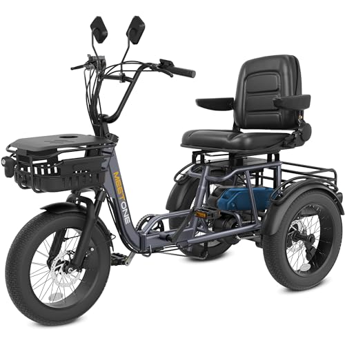 1200W 48V 20AH 18''×4'' Fat Tire Folding Electric Tricycle A89575