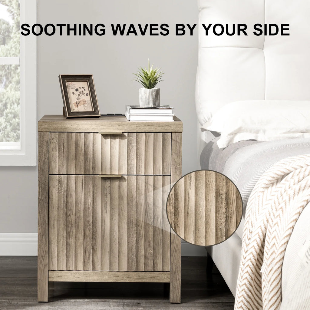 Set of 2 Nightstands with 2 Drawers S710493