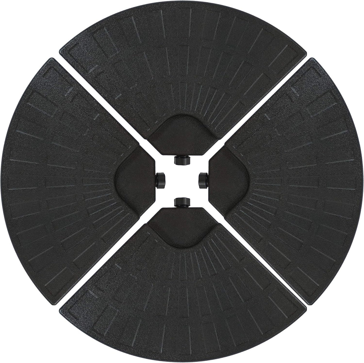 4-Piece Heavy-Duty Cantilever Offset Patio Umbrella Base Plates Black U344