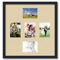 Satin Black Collage Picture Frame 5 Openings 5x7 P446573