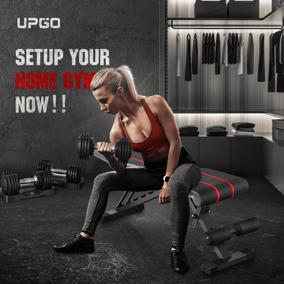 Adjustable Weight Bench with 660lbs Weight Capacity Foldable Gym Bench Z9863