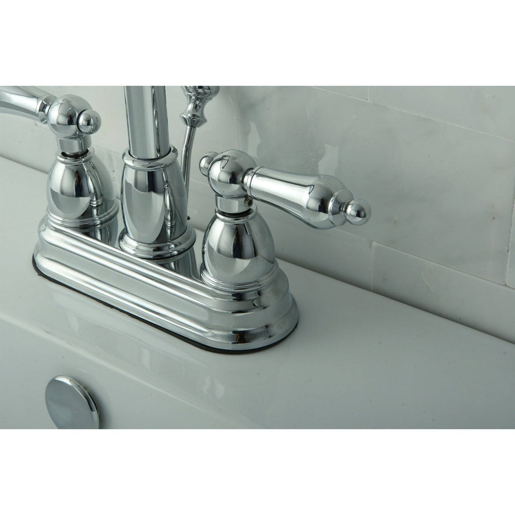 Two Handle Centerset Lavatory Faucet with Pop-Up Polished Brass A64766
