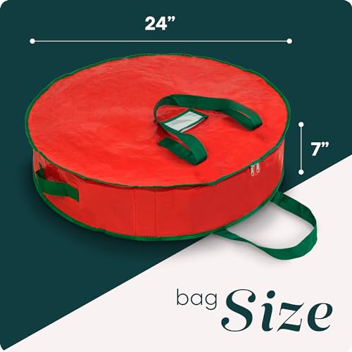 30" Christmas Wreath Storage Bag with Zipper P5740