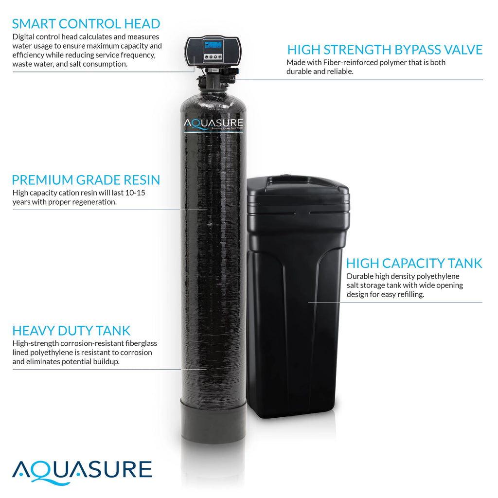 64,000 Grains Water Softener with Digital Head and Fine Mesh Resin K92044