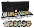 Set of 500 14 Gram 3 Tone Chips with Aluminum Case D6934