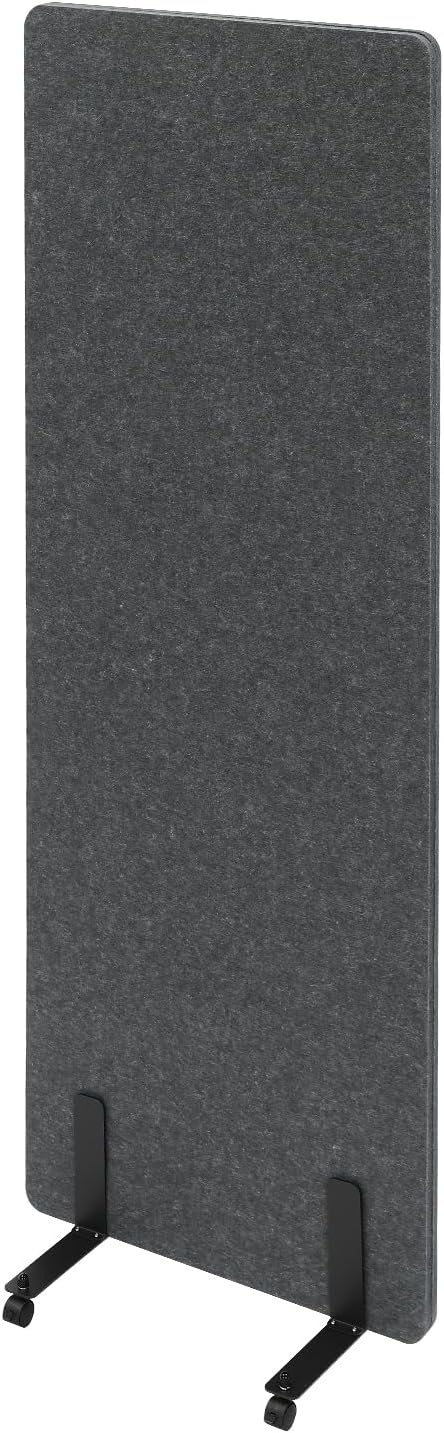 Dark Gray Freestanding Acoustic Room Divider Panel Q929916