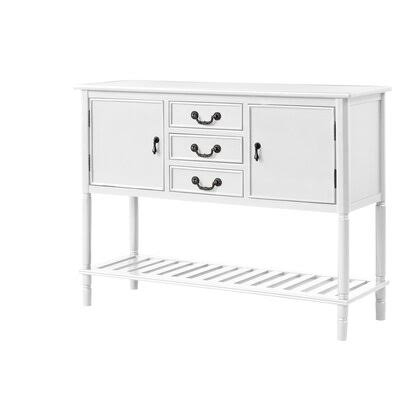 White Sofa Table with 3 Drawers K700292