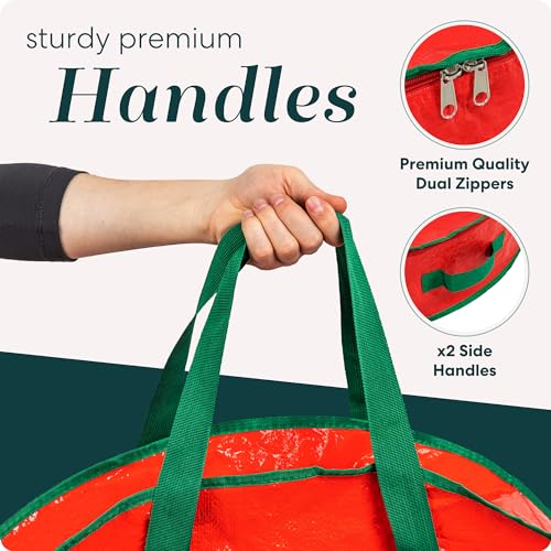 30" Christmas Wreath Storage Bag with Zipper P5740