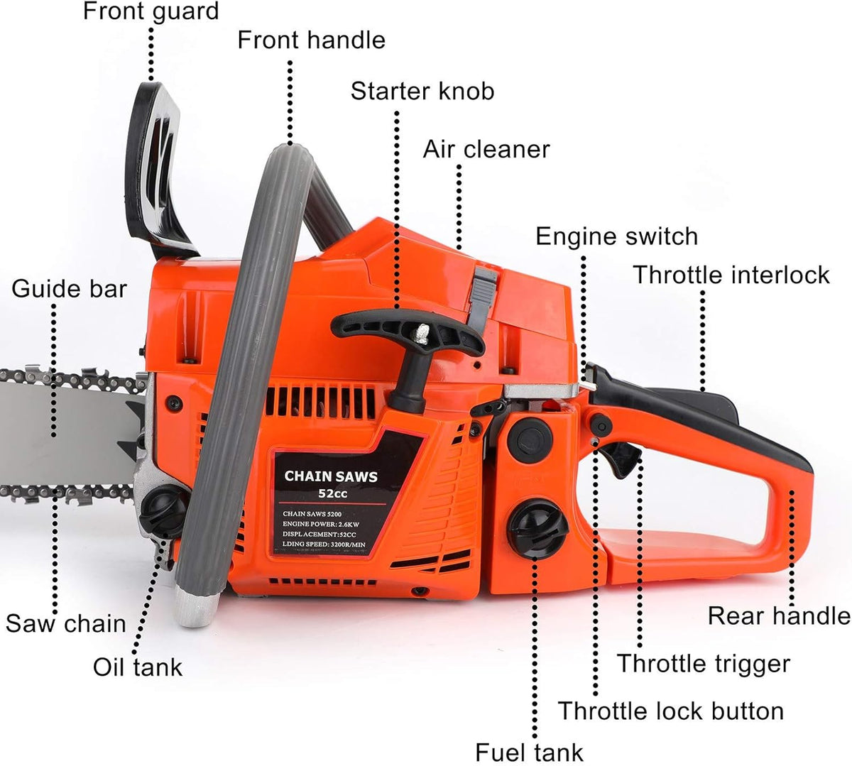 22 Inch 52cc Gas Chainsaw R984999