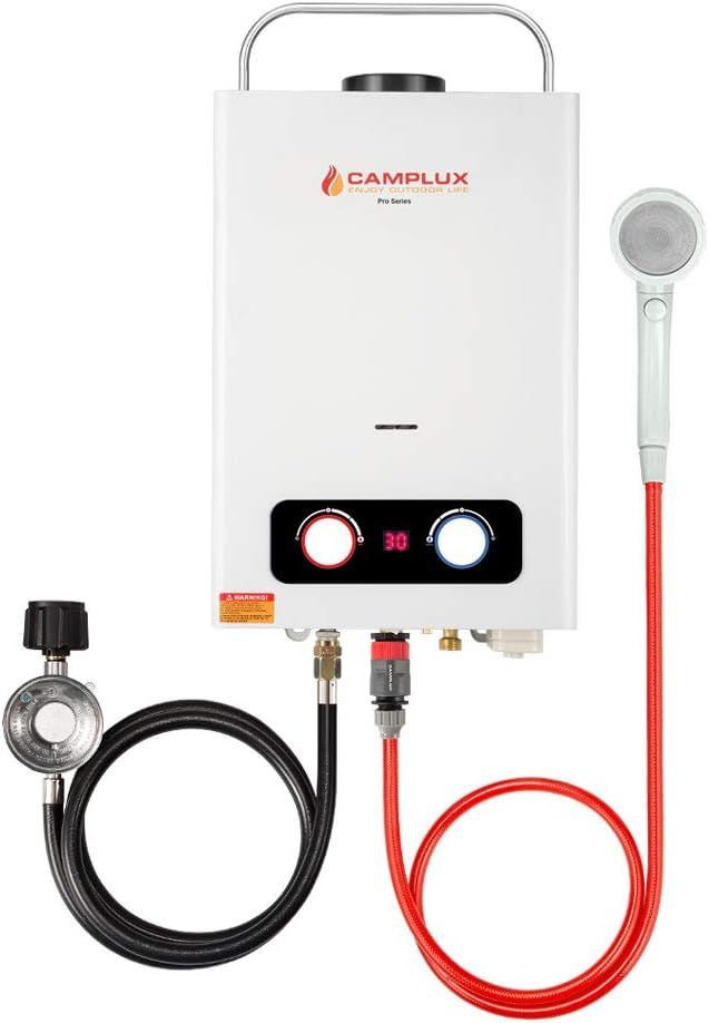 1.58 GPM Tankless Propane Water Heater with Portable Handle, White G3539