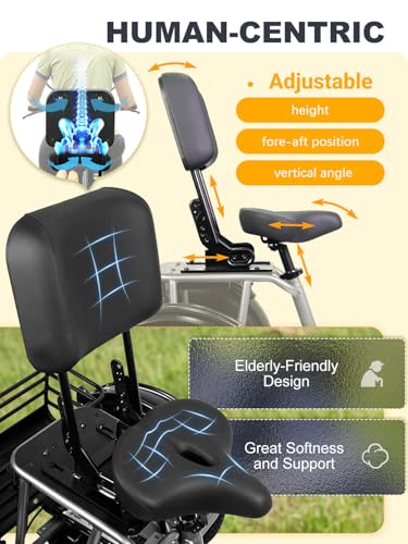 1200W 48V 20AH 18''×4'' Fat Tire Folding Electric Tricycle A89575