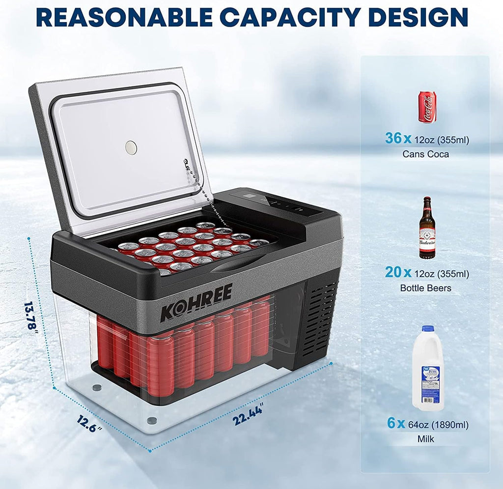 Portable 12 Volt Refrigerator 26 Quart Electric Cooler E294065