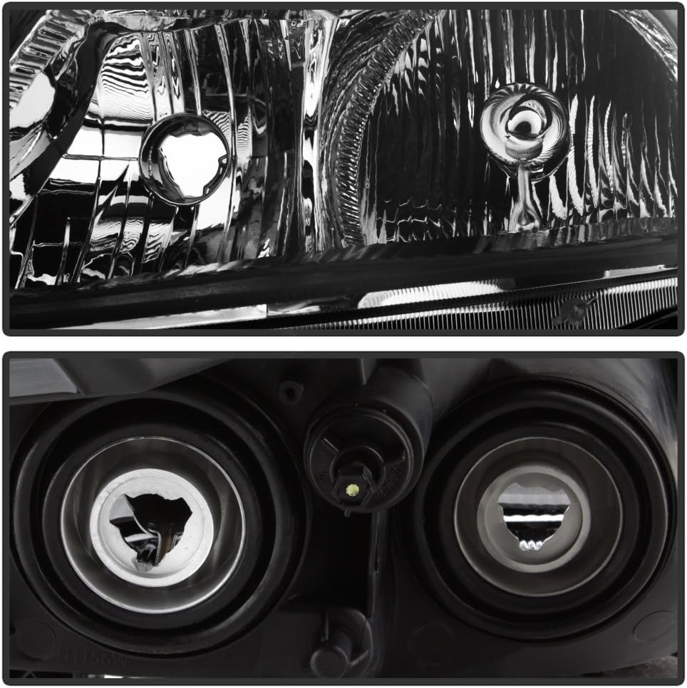 Black Halogen Headlights Driver + Passenger Side Q523833