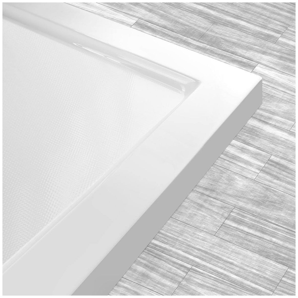 48x22x34x22 Shower Base Pan Left Double Threshold Right Drain D40978