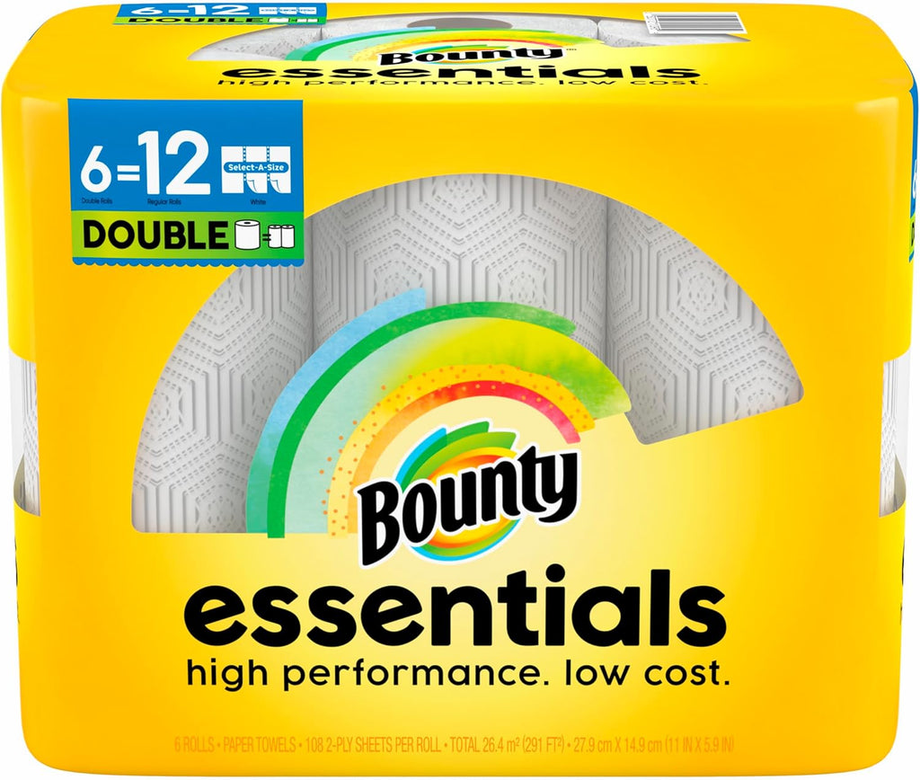 6 Double Rolls White Paper Towels R56708