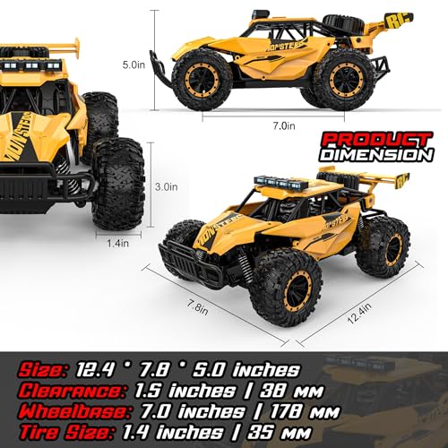 2.4GHz 1:12 Monster RC Truck with LED Headlight and Rechargeable Battery E21376