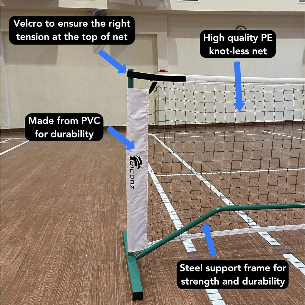 Regulation Size 22 Feet Long Pickleball Net with Steel Frame and PE Netting M77921