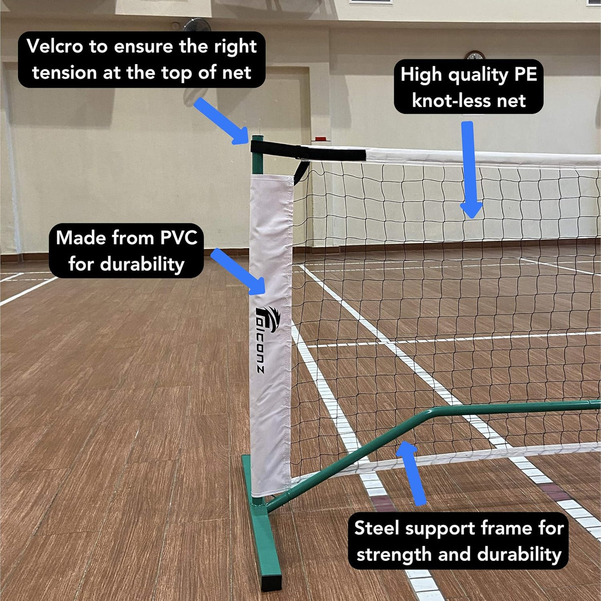 Regulation Size 22 Feet Long Pickleball Net with Steel Frame and PE Netting M77921