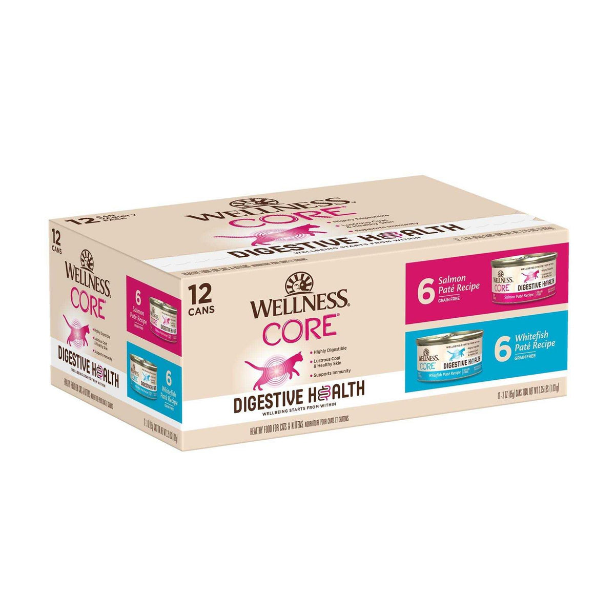 Salmon & Whitefish Pate Variety Pack Wet Cat Food S6345