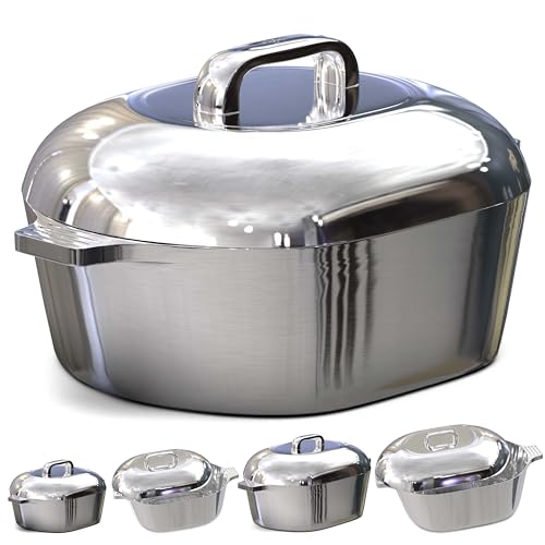 5 Quart Oval Cast Aluminum Dutch Oven with Lid D19148
