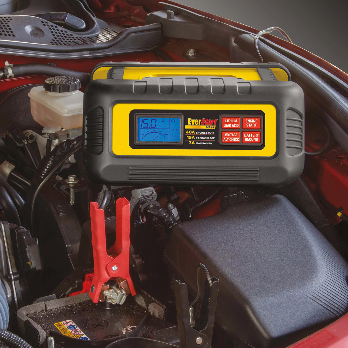 15 Amp Battery Charger and Maintainer with 40 Amp Engine Start W39522