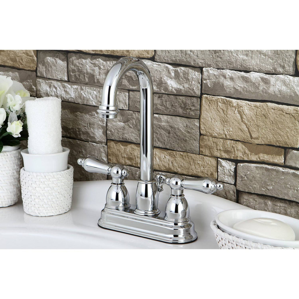 Two Handle Centerset Lavatory Faucet with Pop-Up Polished Brass A64766