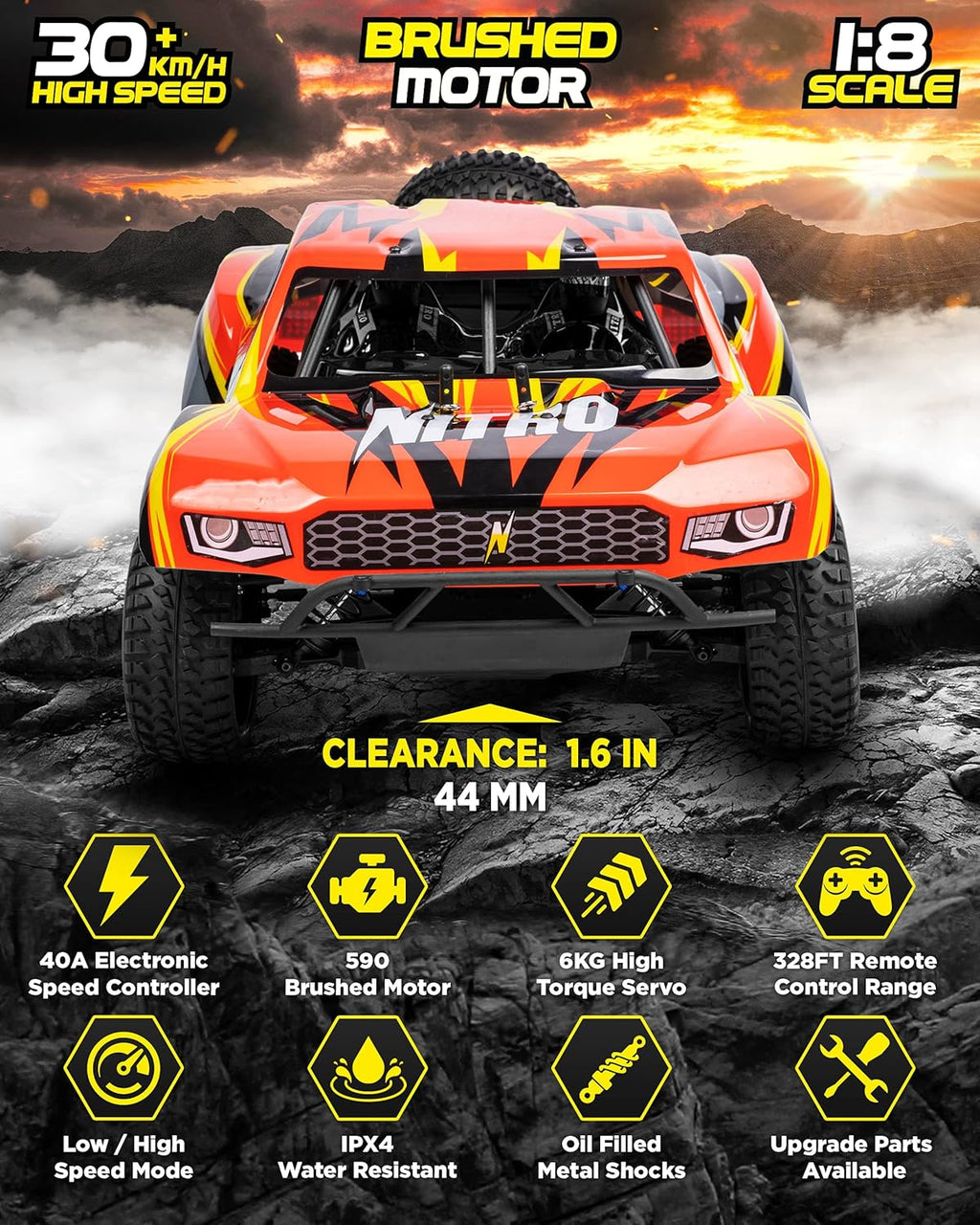 4x4 Nitro Offroad Remote Control Monster Truck V3072