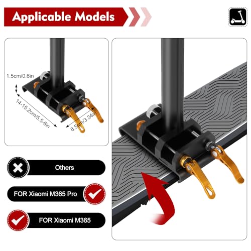 Foldable Adjustable Universal Scooter Seat Replacement with PU Cushion Aluminum Rod I713291