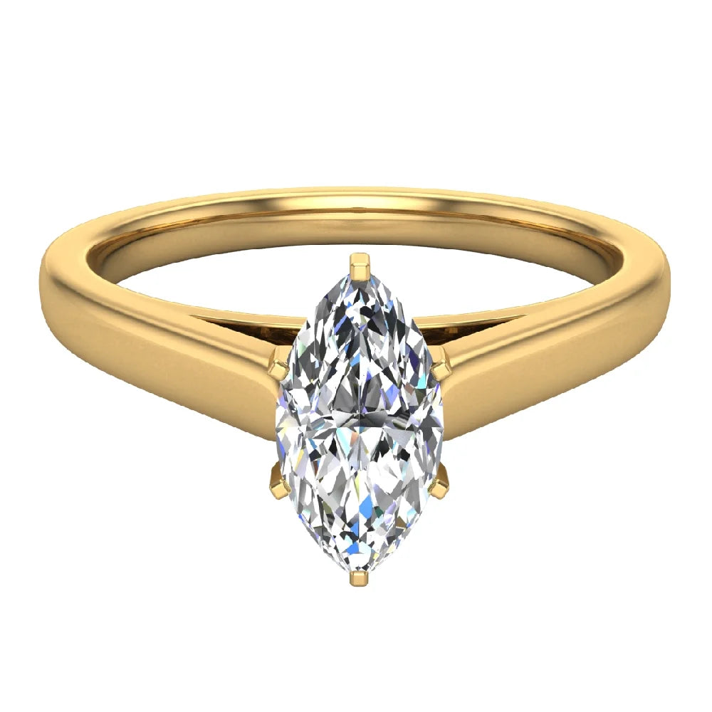 Marquise Solitaire GIA Certified 0.50 Carat 14K Gold Ring P6311