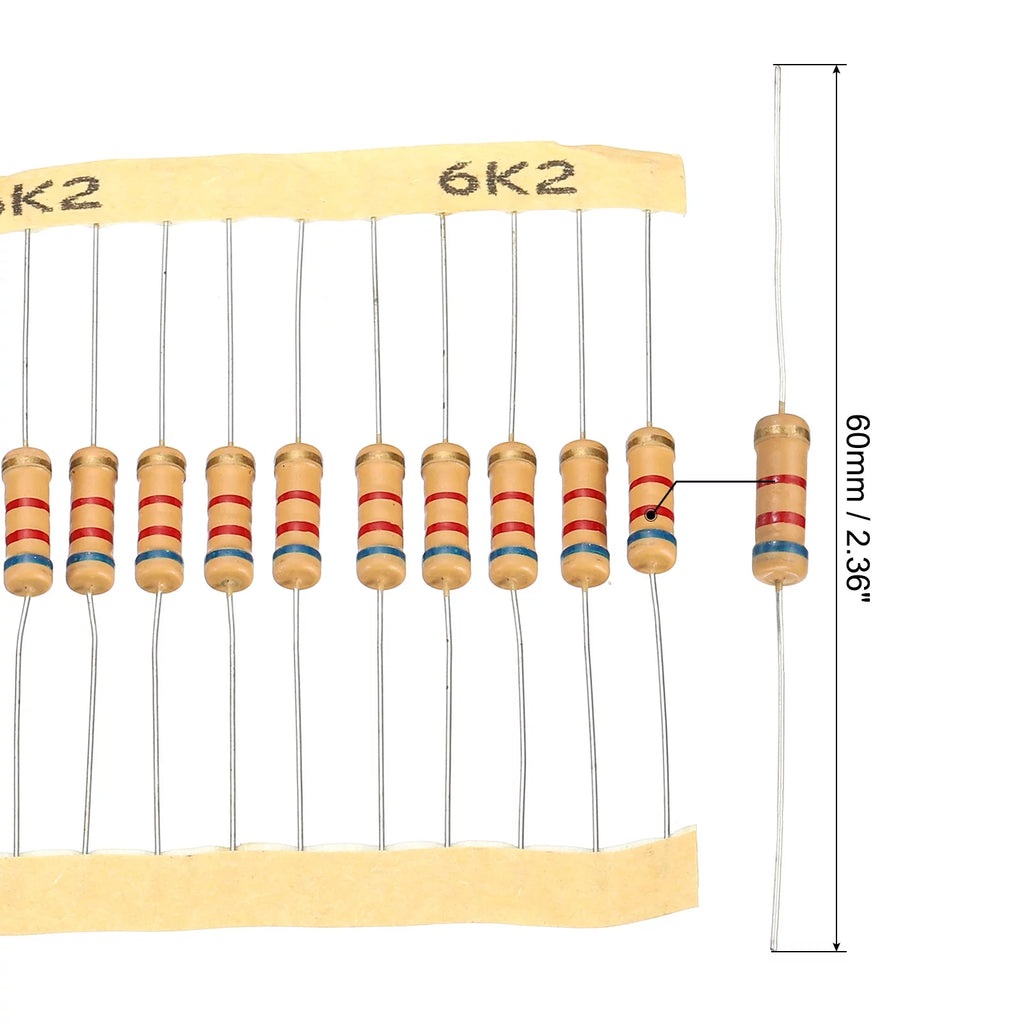 1W 1K Ohm-2M Ohm 5% Carbon Film Resistor 480 Pack I8546