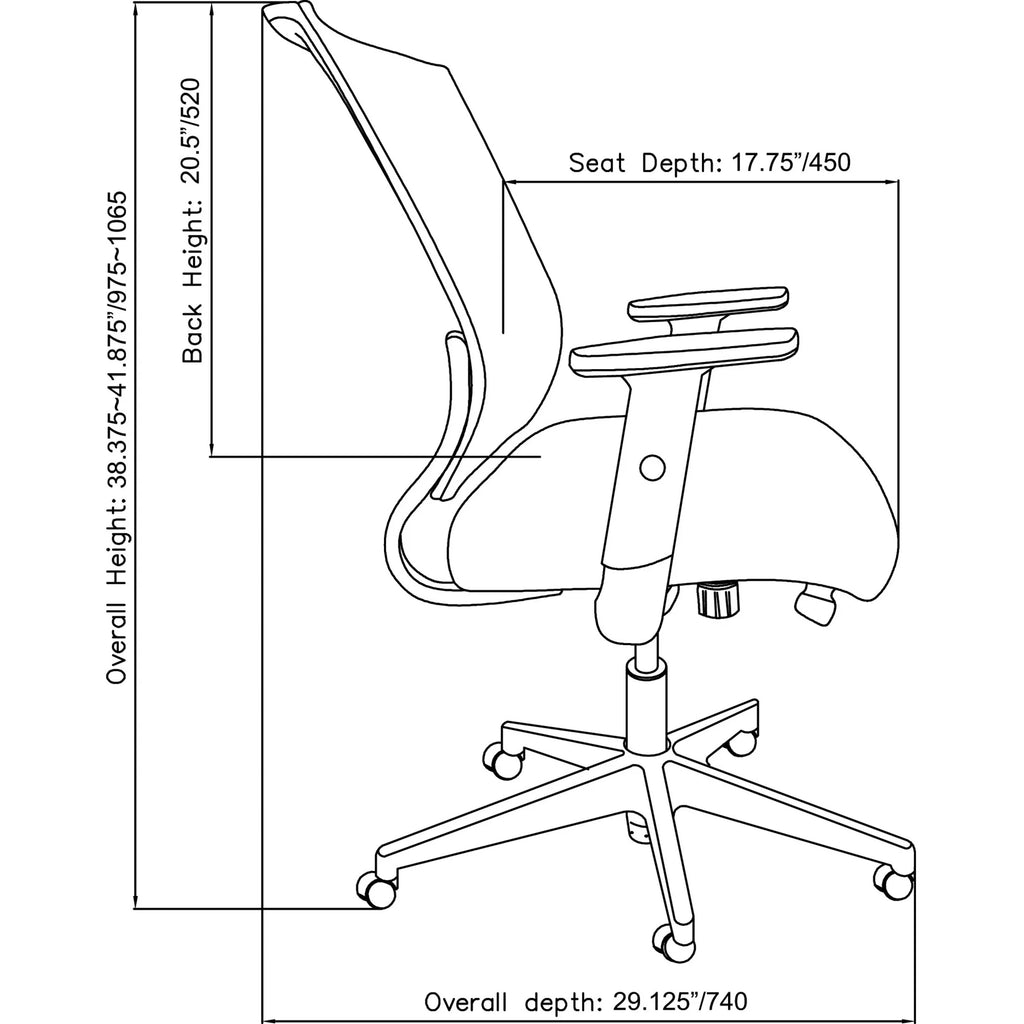 Black Mid-back Mesh Chair G2237