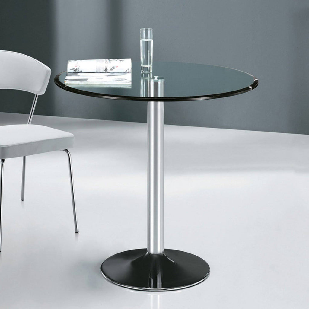 Chrome Clear Glass Dining Table U9221