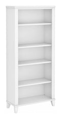 White 5 Shelf Bookcase D7134