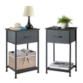 Small Nightstand with Drawer and Storage Shelf I6829
