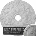 23 5/8x22OD x 3 7/8x22ID x 2 1/8x22P Hand-Painted Ultra Pure White Crack Ceiling Medallion B280529