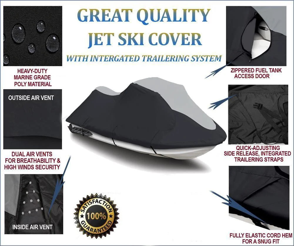 Black/Grey 600D Jet Ski Cover B981725