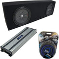 Dual 10 Black Sub Box Enclosure & Amp R1647