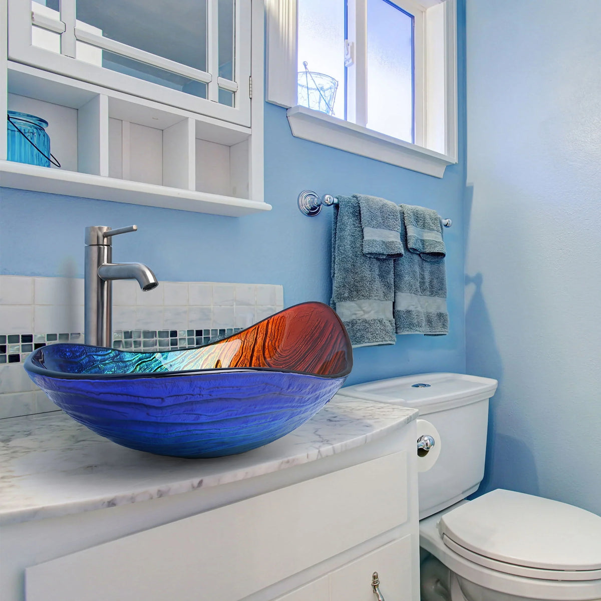 Round Tempered Glass Vessel Sink H892198
