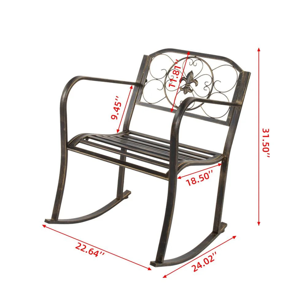 Metal Manual Rocking Chair R321975