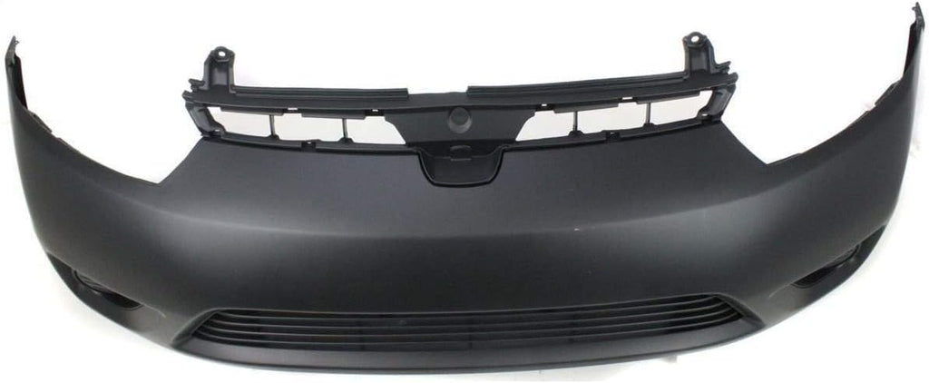 Plastic Bumper Cover Fascia for 2006-2008 Honda Civic Coupe, Primed, with Fog Light Holes Q921649