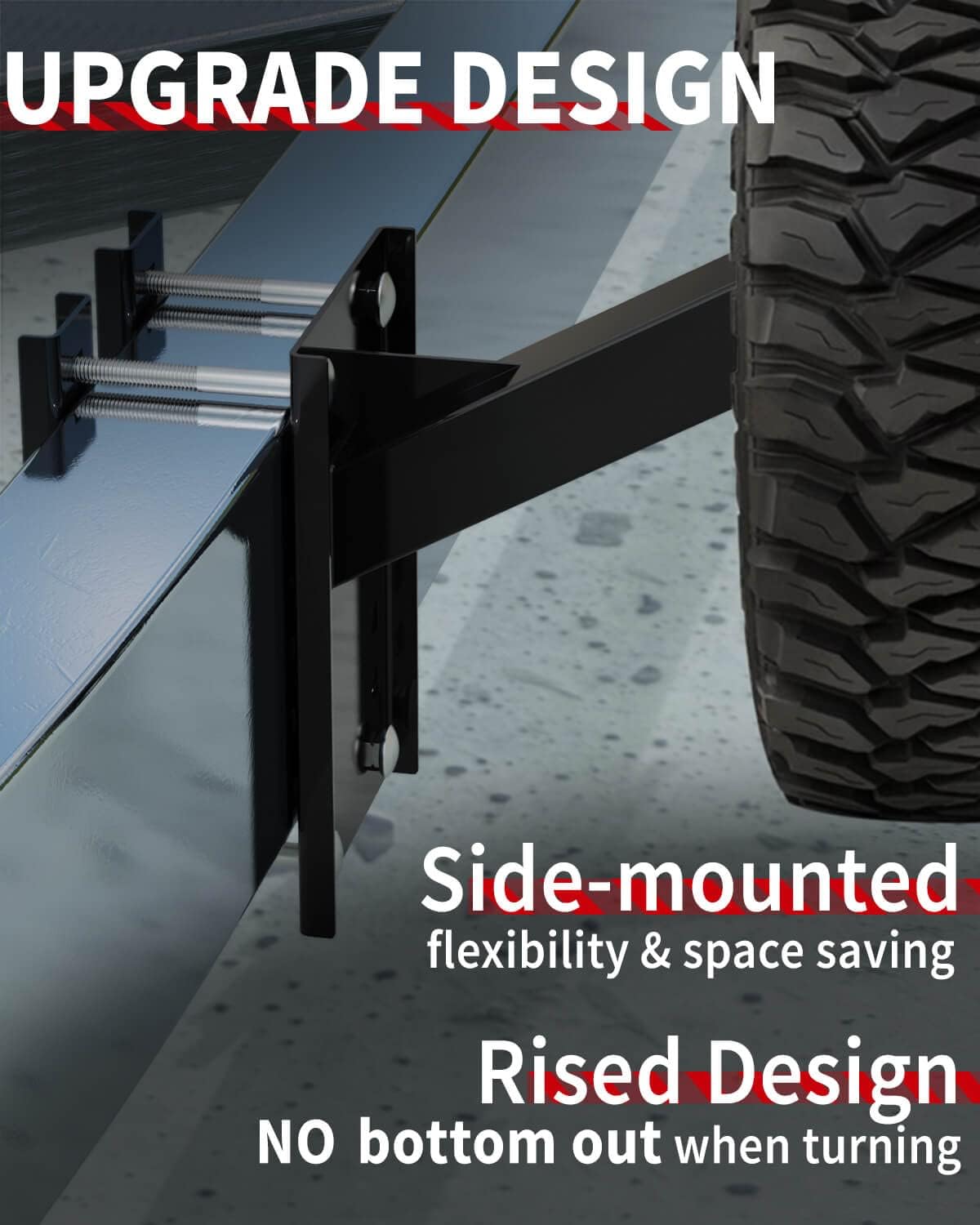 Trailer Spare Tire Mount Carrier, 4 & 5 & 6 Lugs, Pack of 2 I53526