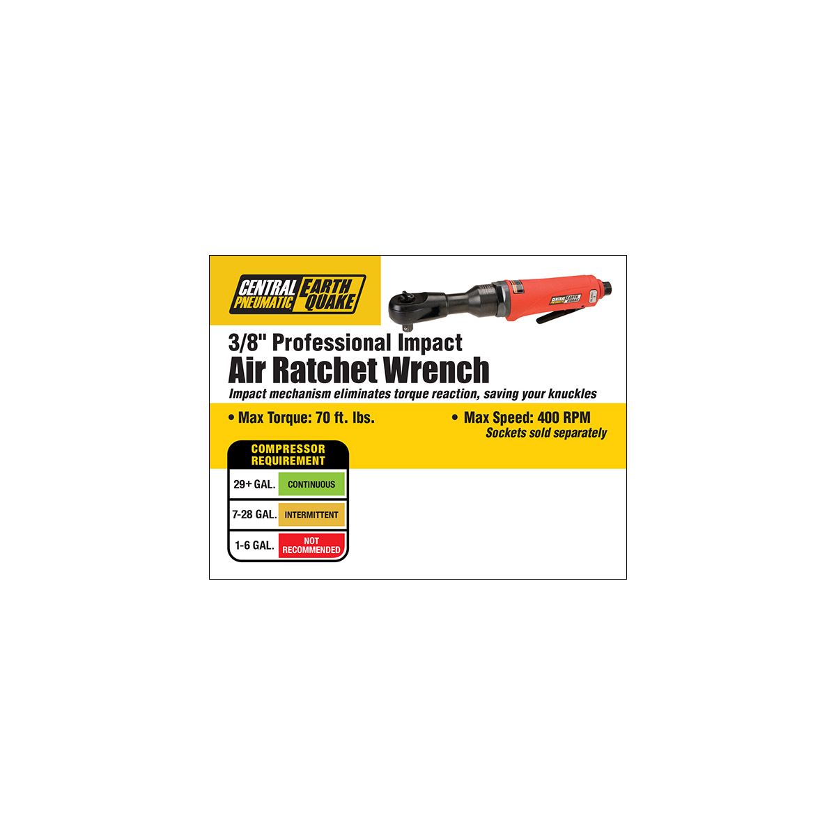 3/8 in. Impacting Air Ratchet Wrench W3709