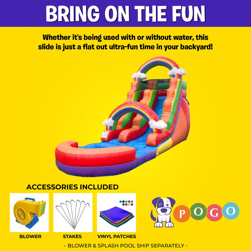 Inflatable Water Slide with Blower, 15 ft A67275