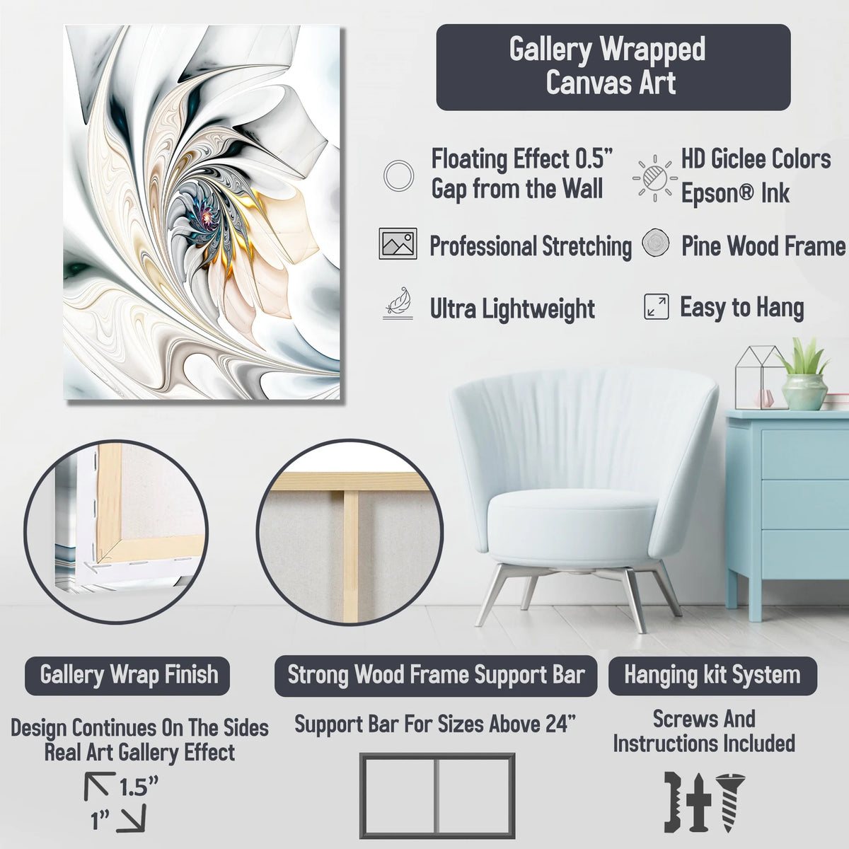 Shark Canvas Art Print B499