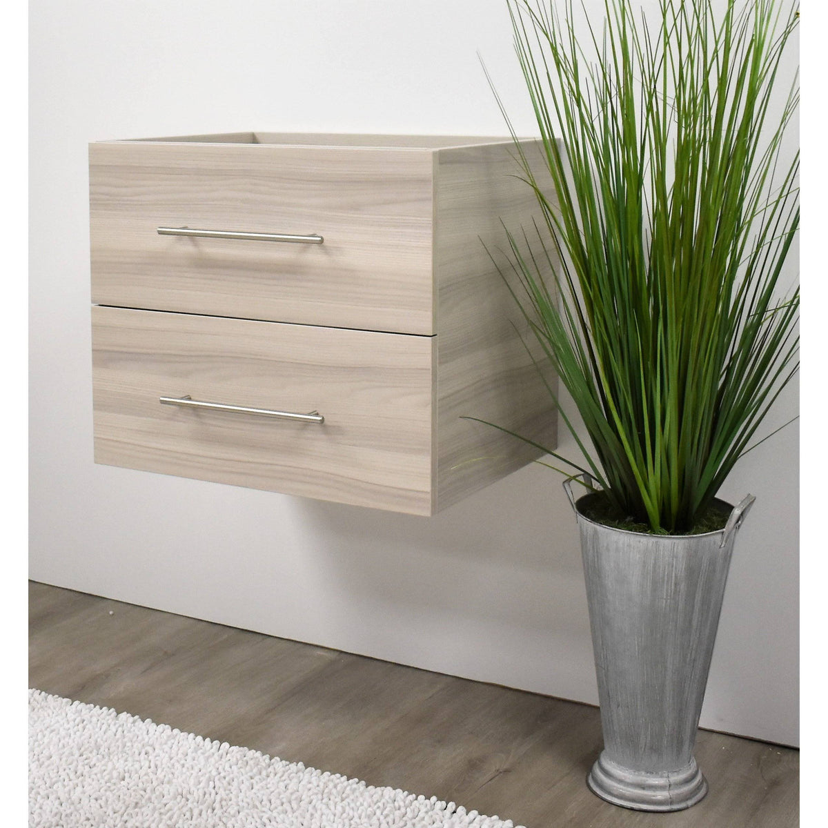 Ash Grey Wall-Mounted Floating Bathroom Vanity Cabinet G7117