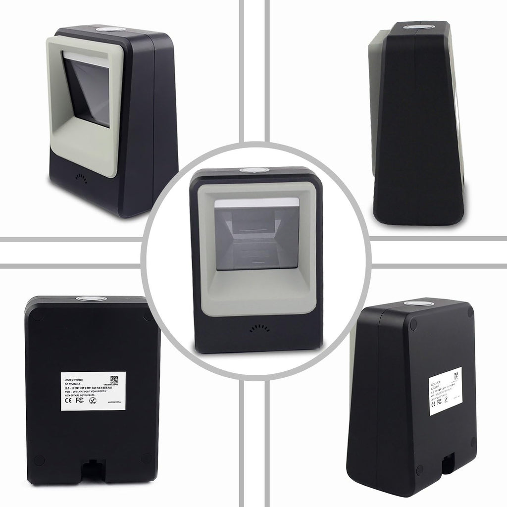 2D QR Barcode Scanner, Omnidirectional Hands-Free USB Automatic Barcode Reader F178