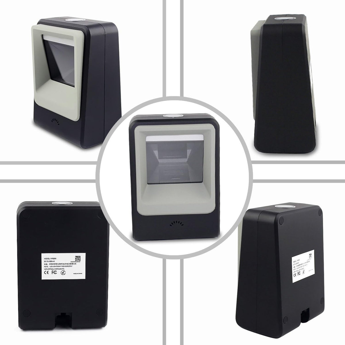 2D QR Barcode Scanner, Omnidirectional Hands-Free USB Automatic Barcode Reader F178