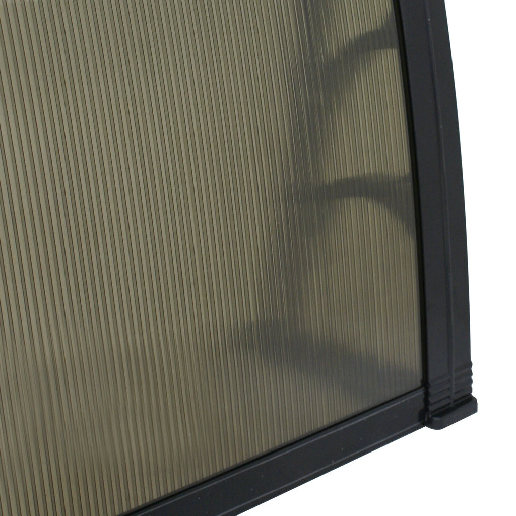 40’’x80’’ Polycarbonate Window Door Awning Canopy with Black Bracket N5469