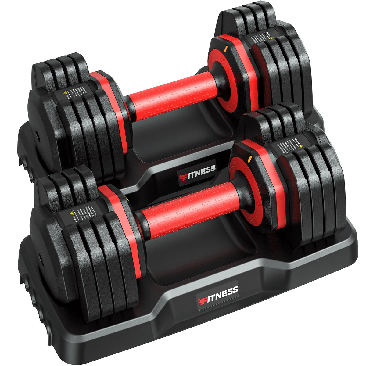 50lb 5 in 1 Adjustable Dumbbells Set of 2 with Rack C939